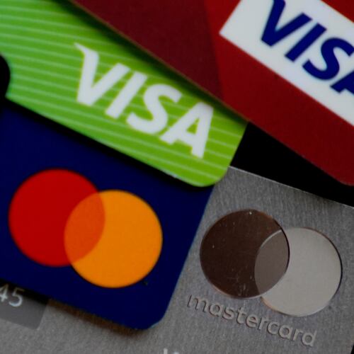 FILE - Visa and Mastercard credit cards are shown in Buffalo Grove, Ill., Feb. 8, 2024. (AP Photo/Nam Y. Huh, File)