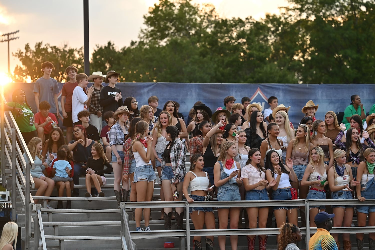 Roswell’s student section is seen prior to the start of the Hornets’ game against the Walton Raiders Friday, August 29, 2025 at Walton High School. (Daniel Varnado/For the Atlanta Journal-Constitution)