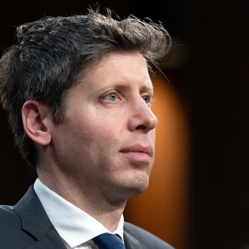 FILE - Sam Altman, co-founder and CEO of OpenAI, testifies before a Senate committee hearing on Capitol Hill in Washington on May 8, 2025. (AP Photo/Jose Luis Magana, File)