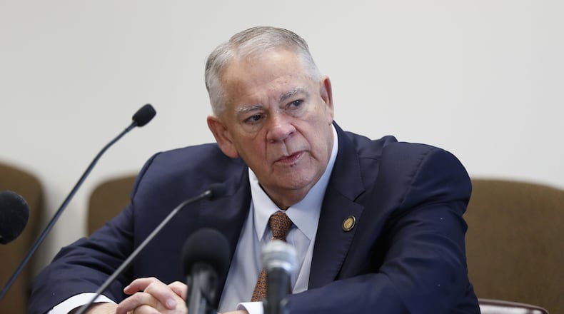 Georgia House Speaker David Ralston, R-Blue Ridge, speaks to members of the press Thursday in advance of the legislative session that begins Monday. Bob Andres / bandres@ajc.com