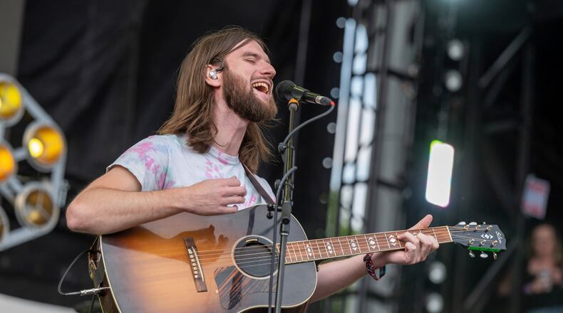 Matt Quinn, of Mt. Joy, performs Saturday, April 30, 2022, at Shaky Knees in Atlanta. (Photo by Paul R. Giunta/Invision/AP)