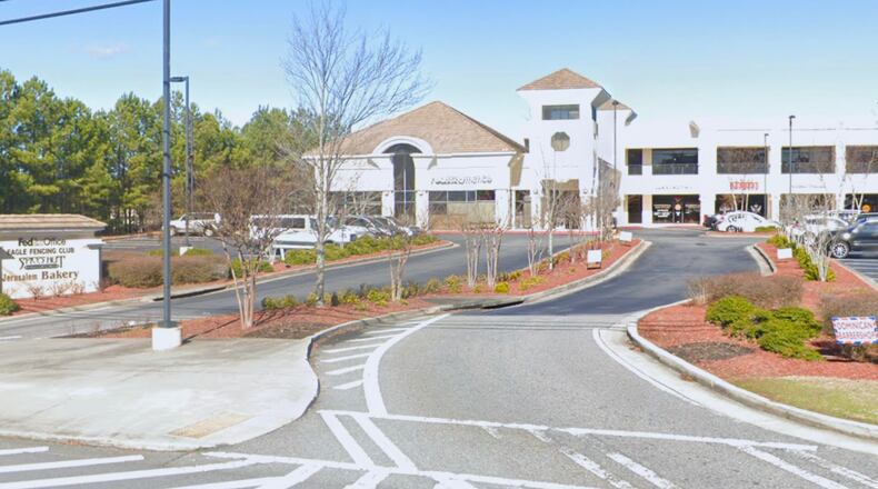 Enriched Events, LLC is seeking Alpharetta’s approval to use a 5,520-square-foot suite in The Shops at Old Milton, 4150 Old Milton Parkway, as a special event facility and tutoring business. (Google Maps)