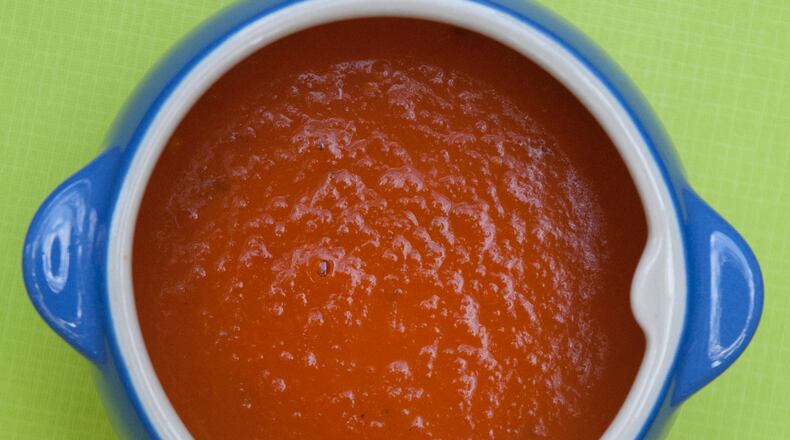 This is the soup that started it all - San Marzano Tomato Soup. It's the favorite of Amy Smith's daughter, Ava.