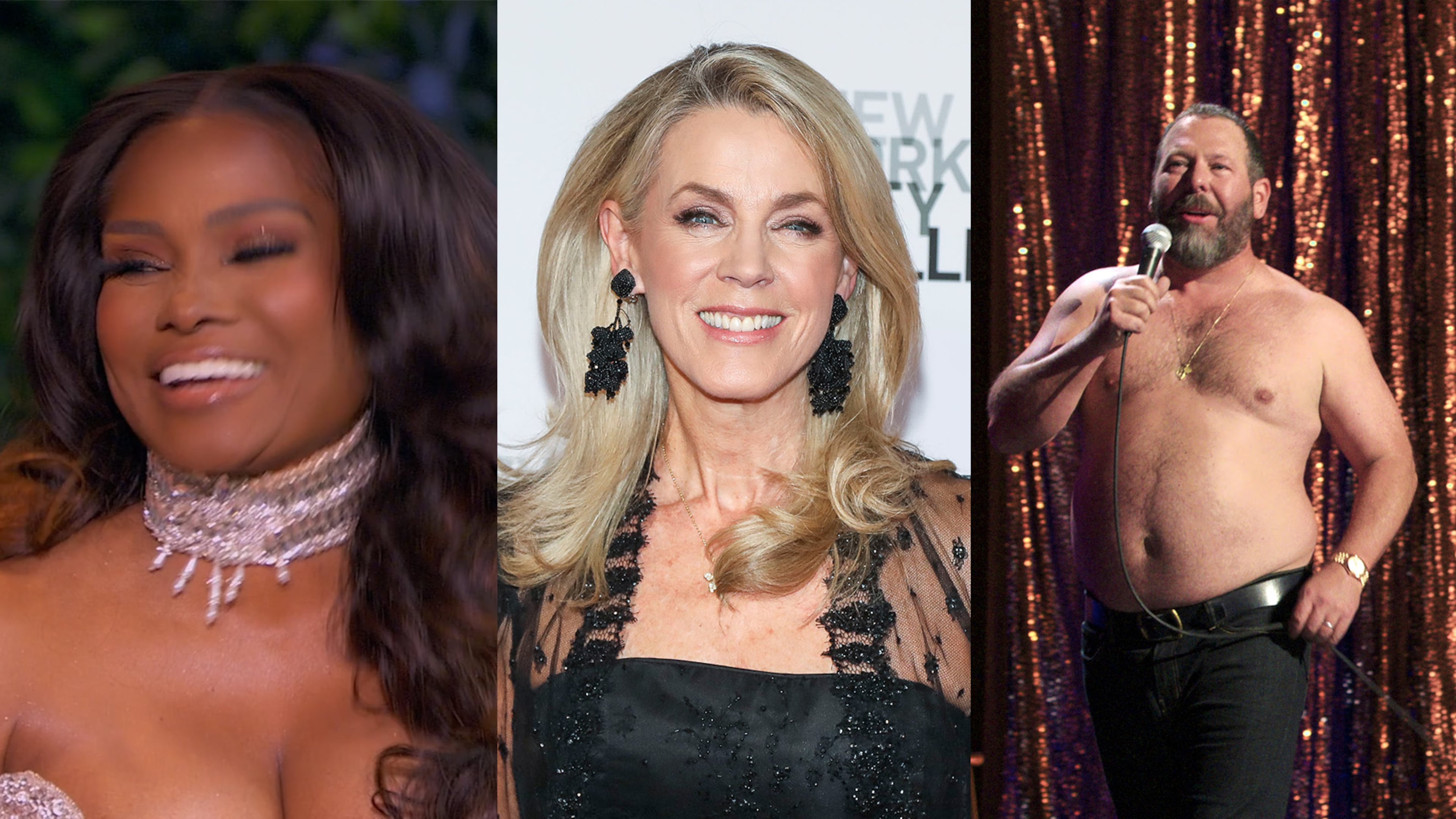 Shows filming in Georgia include (from left) "Married to Medicine" on Bravo, a new syndicated game show "The Perfect Line" hosted by Deborah Norville and "Free Bert," a Netflix comedy starring Bert Kreischer. (AP File, Courtesy of Bravo, Netflix)