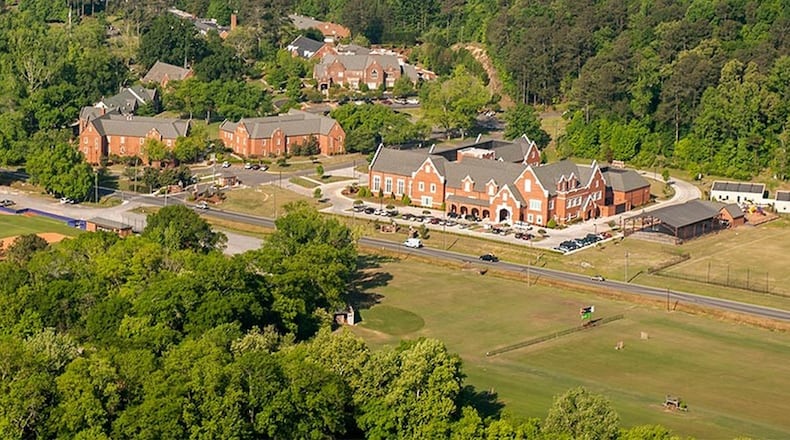 Aerial view of the Darlington School’s sprawling campus in Rome, Georgia, captured from the school’s website.