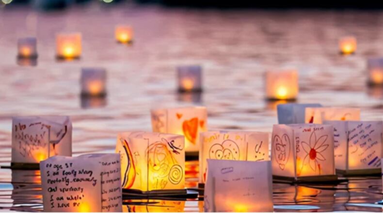 The Water Lantern Festival, scheduled for Saturday, Aug. 1 in Marietta, lets you personalize a lantern before releasing it in the water. (Courtesy of the Water Lantern Festival)