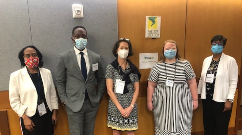 Star-C Eviction Relief Fund principals toured the Fulton Magistrate Court in preparation to help redirect eviction cases toward eviction relief. The Eviction Relief Fund offers rent assistance to help qualified residents pay their rent and avoid eviction.