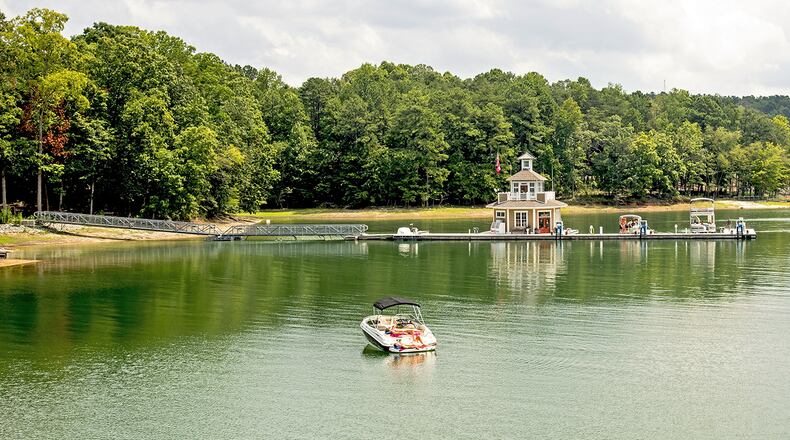A woman’s body was found Friday in the water at Lake Lanier.