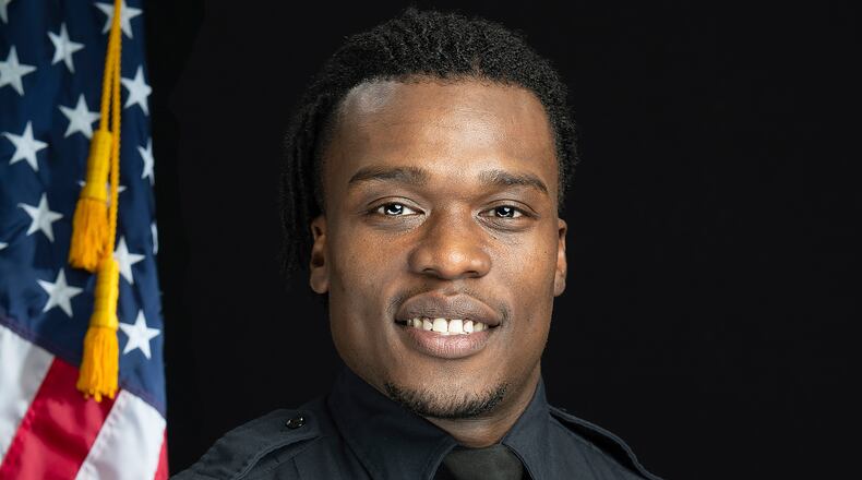 An undated photo provided by the Wauwatosa (Wis.) Police Department of Wauwatosa Police Officer Joseph Mensah, who agreed to resign on Nov. 30, 2020, as part of a separation agreement. Protests in the area, west of Milwaukee, have focused on three fatal shootings by Officer Mensah.