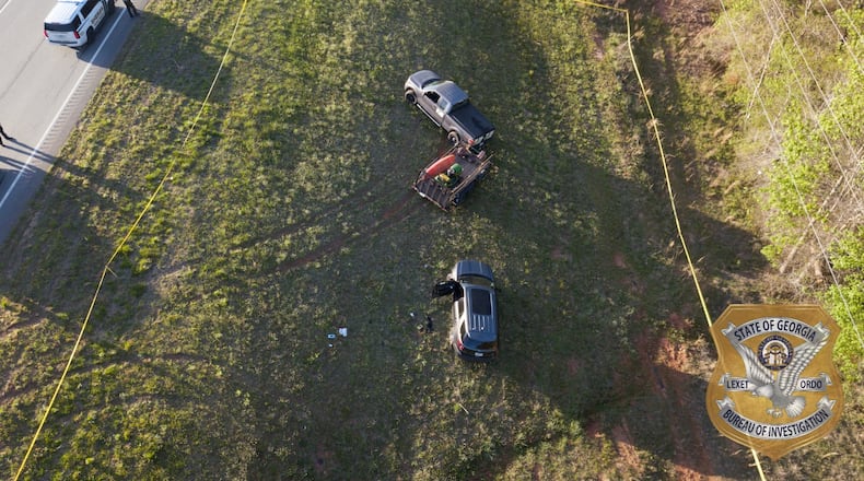Though the truck driven by North Carolina man Eric Webb and the SUV driven by the Banks County deputy did not collide, they both ran off the road after the deputy flashed his emergency lights while Webb sped by, the GBI said.