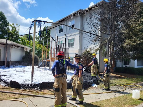 The second fire at a playground at The Maddox remains under investigation.