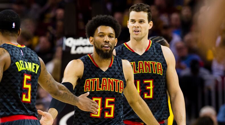 DeAndre' Bembry (95) will 4-6 weeks with a strained right tricep, the Hawks announced Wednesday. (Photo by Jason Miller/Getty Images)