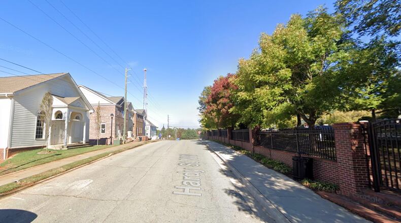 The Duluth City Council recently voted to prohibit on-street parking along Hardy Street from S. Peachtree Road to Hill Street. (Google Maps)