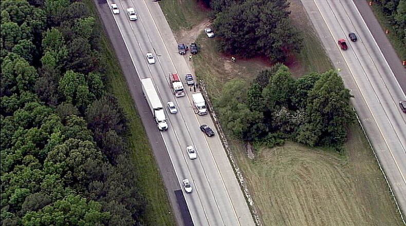 One person died after driving off of I-20 in Douglas County. (Channel 2 Action News photo)