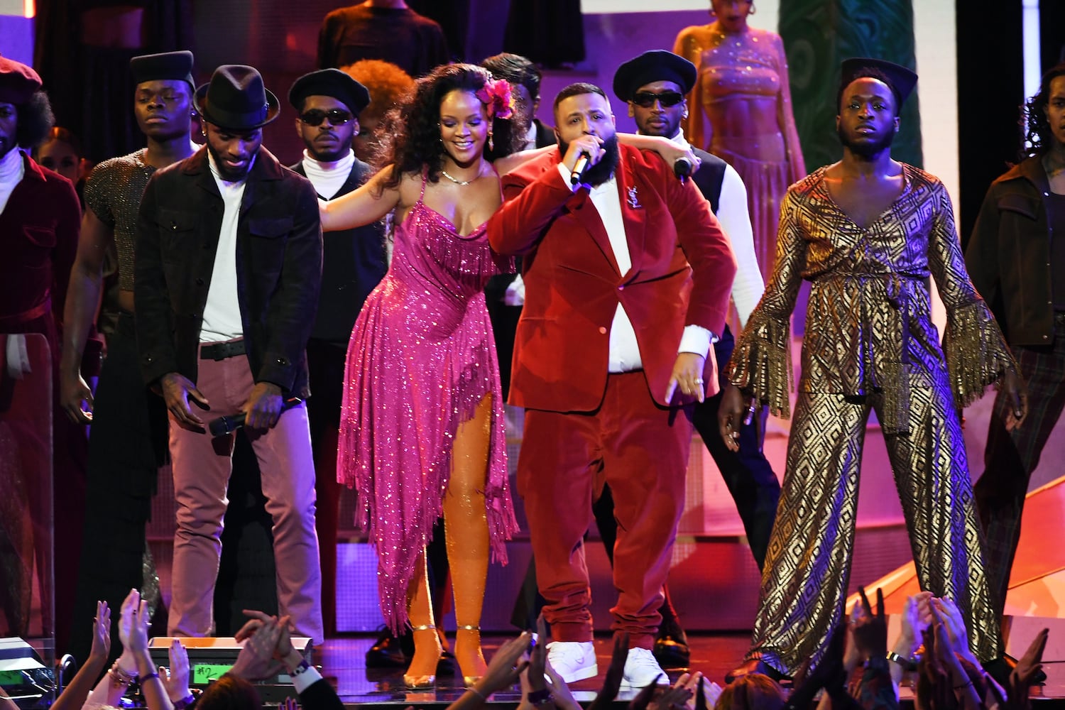 Photos: Rihanna, DJ Khaled, Bryson Tiller perform 'Wild Thoughts' at Grammys