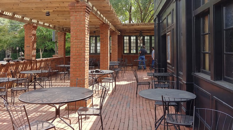 The patio at Neighbor's Pub.