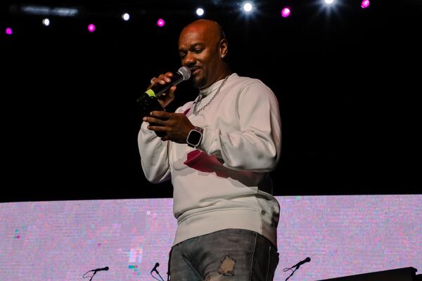 Big Tigger hosts V103’s Winter Fest on Friday, Dec. 15, 2023, at State Farm Arena. (Kymani Culmer for the AJC)