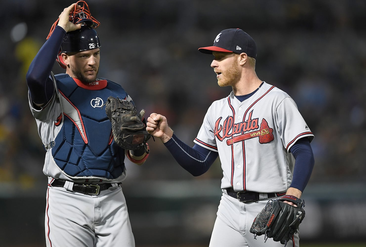 Photos: Braves’ Mike Foltynewicz dominates A’s, just misses no-hitter