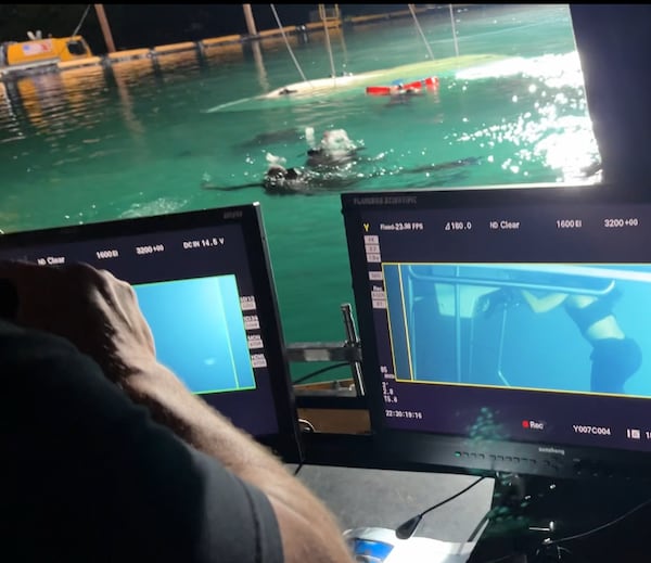 Jewelianna Ramos-Ortiz shoots an underwater scene at Mann Robinson Studios. (Courtesy of Mann Robinson Studios)