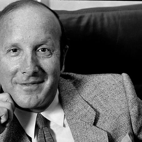 FILE - Record mogul Clive Davis is pictured in his New York office, Sept. 10, 1980. (AP Photo/Marty Reichenthal, File)