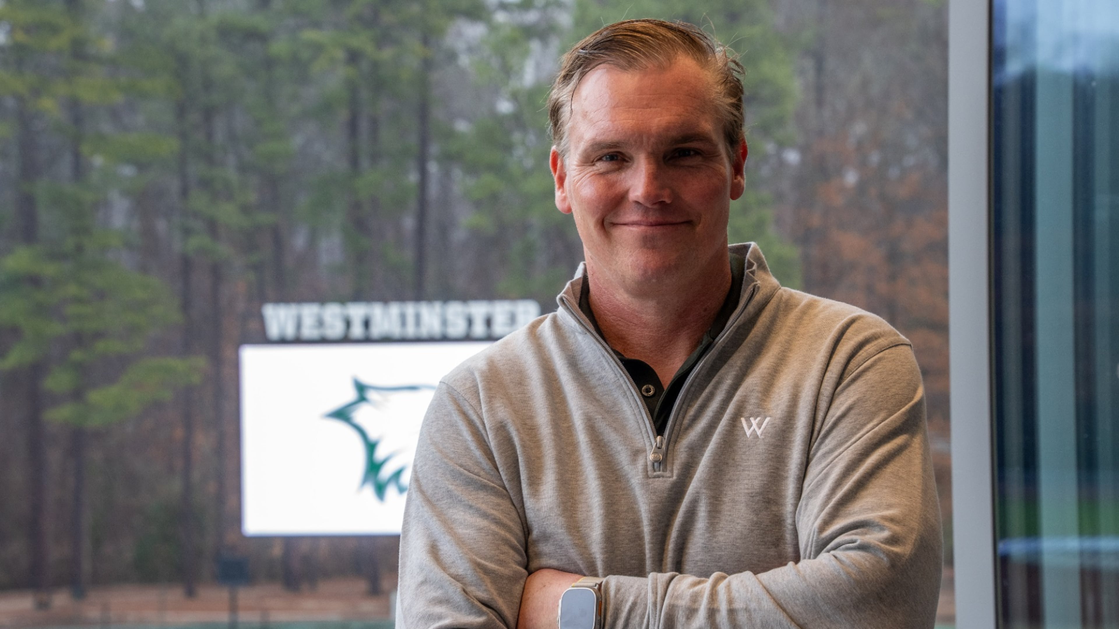 Nelson Stewart was named Westminster's football coach in January. Stewart, formerly at Isidore Newman in New Orleans, is replacing the retired Gerry Romberg, Westminster's coach for 33 seasons. (Courtesy of Westminster)