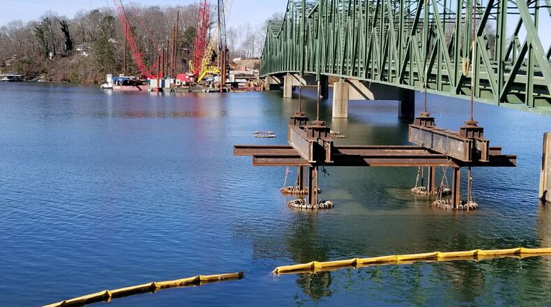GDOT will create single lane closures Feb. 3 until Feb. 7 for the Ga. 369 Browns Bridge replacement project over Lake Lanier in Hall County. (Courtesy GDOT)