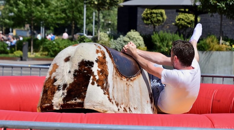 A mechanical bull was the focal point for a party in east Texas on Saturday.