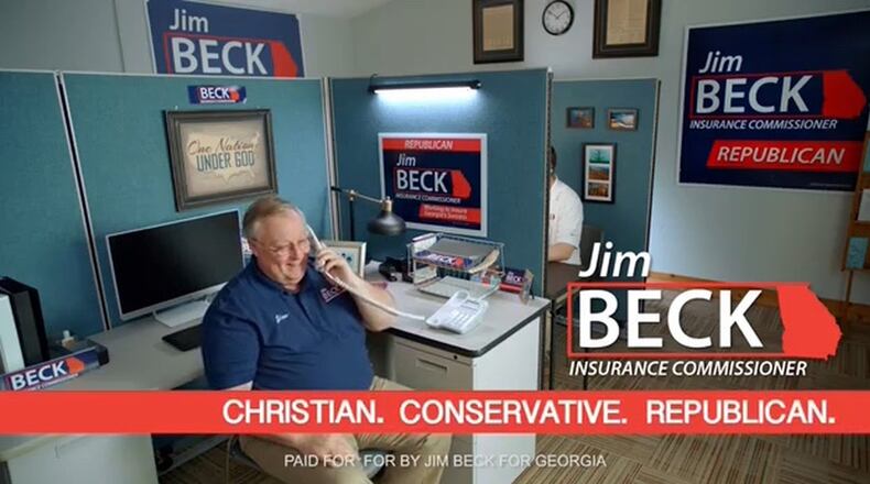 During his candidacy to become Georgia’s next insurance commissioner, Jim Beck’s campaign ad spoofing a popular State Farm commercial was a hit.
