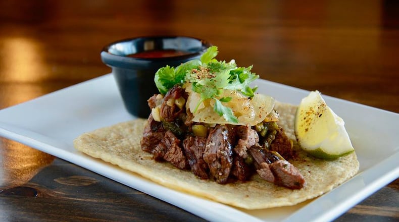 The grilled outside skirt steak taco from CT Cocina & Taqueria