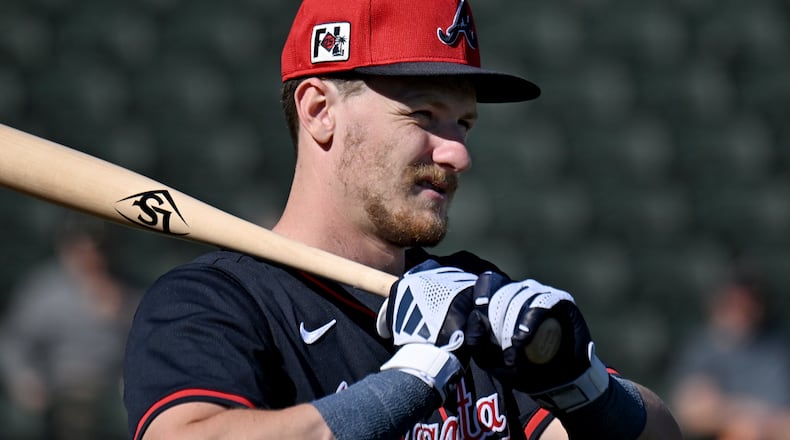 Sean Murphy on his rib injury: “As far as (late April) being the worst-case scenario, not too bad .... Never broke a rib, we’ll see. I have no control over (the injury happening). I can be frustrated, but nothing to be frustrated at. Stuff happens.” (Hyosub Shin / AJC)