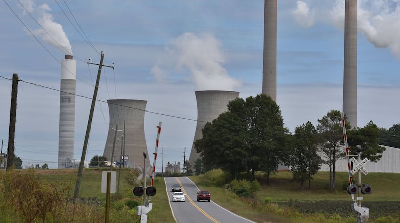 Georgia Power’s Plant Bowen near Cartersville is shown. HYOSUB SHIN / HSHIN@AJC.COM