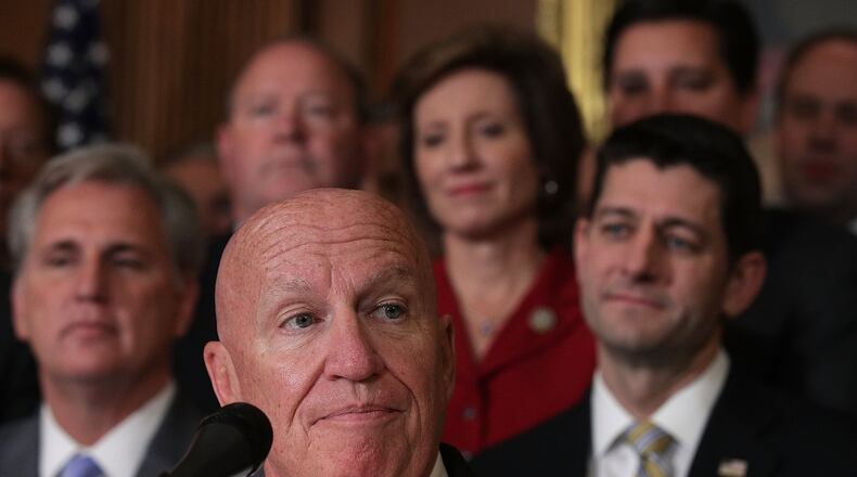 U.S. House Ways and Means Committee Chairman Rep. Kevin Brady, R-Texas, speaks during an event at the Capitol to celebrate the passing of the tax reform bill Nov. 16, 2017 in Washington, DC. (Photo by Alex Wong/Getty Images)