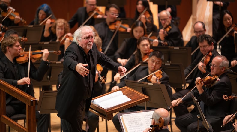 Donald Runnicles leads the Atlanta Symphony Orchestra on Thursday, Jan. 19, 2023.