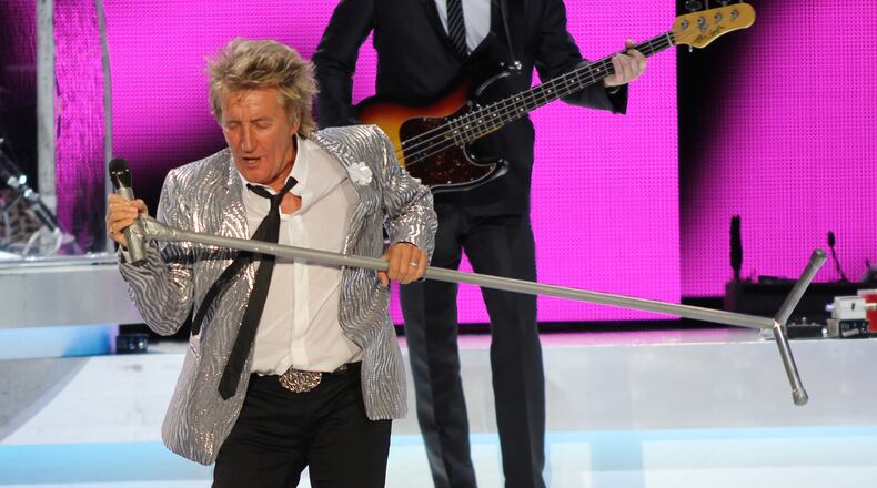 Rod Stewart played Verizon Wireless Amphitheatre in Alpharetta last summer. Photo: Akili-Casundria Ramsess/Special to the AJC