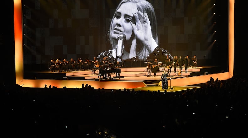 Adele's stage, as photographed in Phoenix in August (only wire services were cleared to shoot her concerts). Photo by Ethan Miller/Getty Images for BT PR.
