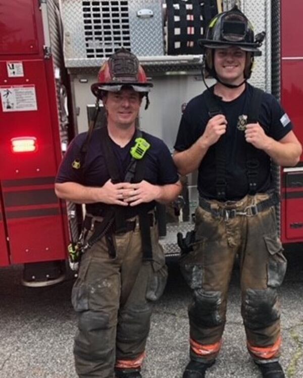 Chandler Patterson (right) died in a boating accident over the weekend. Image Gainesville Fire Department