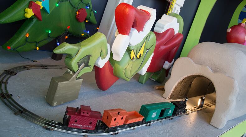 The Woodstock Market in Acworth, Ga, has been recognized as having one of the top 50-holiday window displays in the world. STEVE SCHAEFER / SPECIAL TO THE AJC