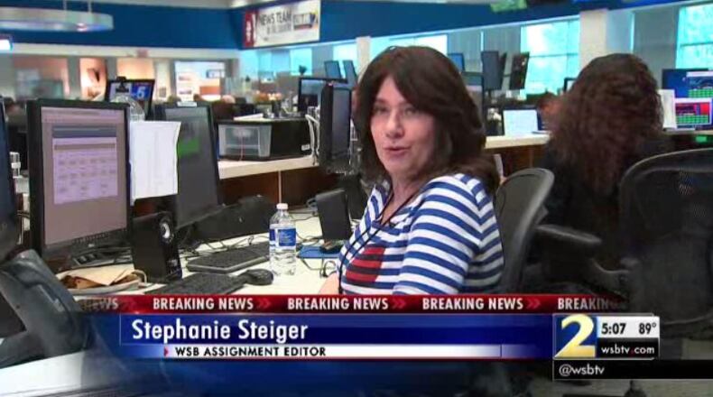 WSB-TV assignment editor Stephanie Steiger talked with the man while he was holding hostages inside the Wells Fargo bank in Cobb County. (Credit: Channel 2 Action News)
