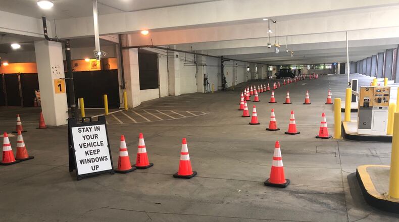 A new CVS coronavirus testing site on the Georgia Tech campus. SPECIAL TO THE AJC