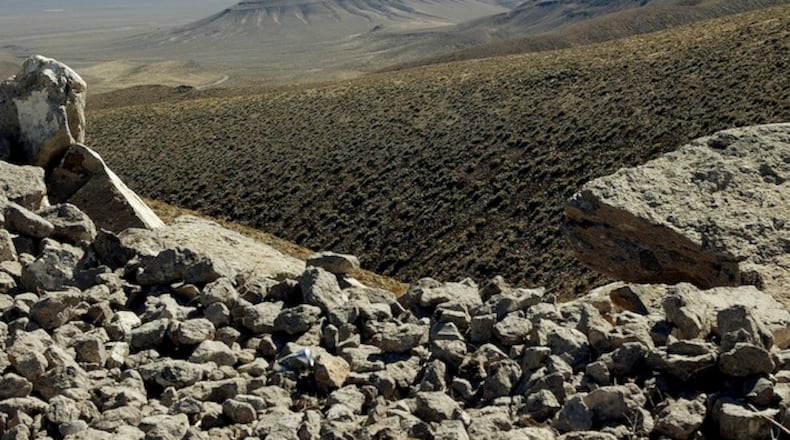 The view from the top of the Yucca Mountain nuclear waste facility, located about 90 miles north of Las Vegas, in a February 2002 file image. (Robert Gauthier/Los Angeles Times/TNS)
