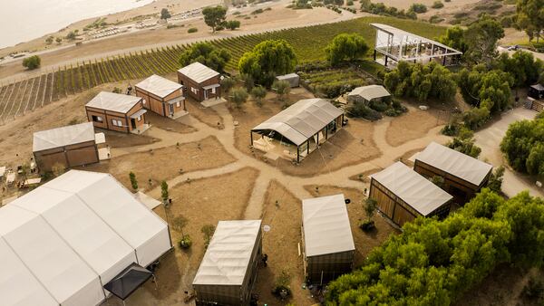 The isolated COVID-safe "Hub" where contestants resided on the new "Design Star: Next Gen" show on Discovery+. DISCOVERY+