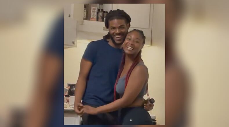 Keng Wilson and his fiancée, Jamulmul King. Wilson was shot and killed at a gas station two years ago.