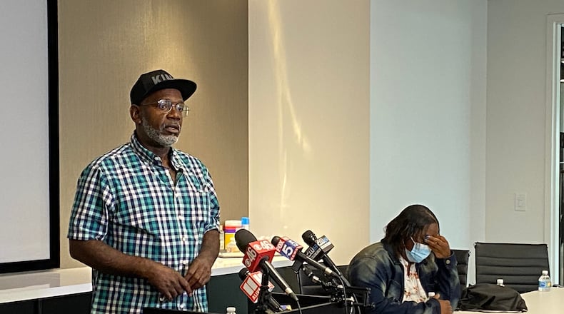 JauMarcus McFarland's stepfather, James Boyce (left), and mother Jessica Moore said they are devastated following the teenager's death.