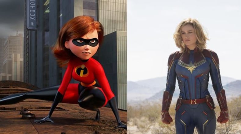 Incredibles 2 (left) and Captain Marvel are two of the movies offered in the "Movie in the Park" series this month.