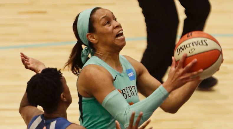 New York Liberty's Asia Durr, who has been traded to the Dream, played at St. Pius X.