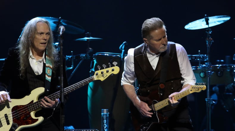 Eagles bassist Timothy B. Schmit and drummer/guitarist Don Henley at State Farm Arena on Feb. 7, 2020. Photo: Robb Cohen Photography & Video /RobbsPhotos.com