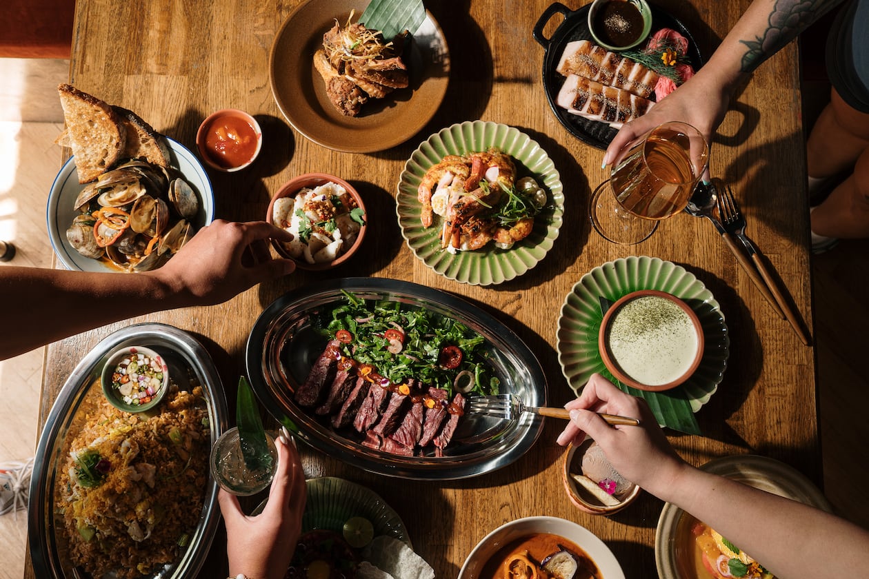 The Tipsy Thaiger menu features thoughtfully curated Thai dishes and innovative cocktails. (Courtesy of Angie Webb/Tipsy Thaiger)