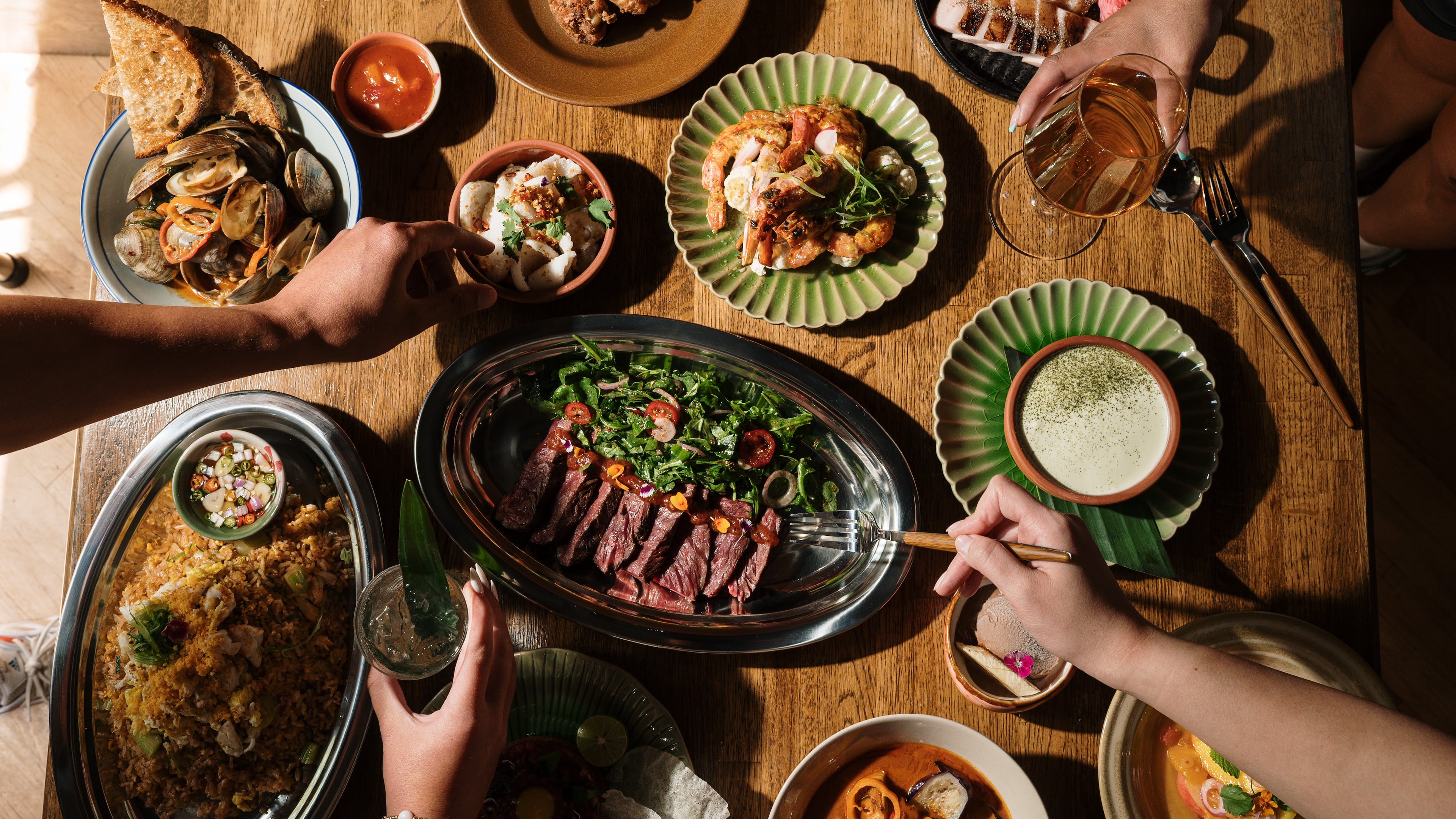 The Tipsy Thaiger menu features thoughtfully curated Thai dishes and innovative cocktails. (Courtesy of Angie Webb/Tipsy Thaiger)