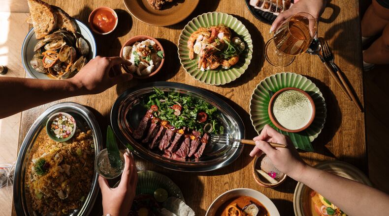 The Tipsy Thaiger menu features thoughtfully curated Thai dishes and innovative cocktails. (Courtesy of Angie Webb/Tipsy Thaiger)