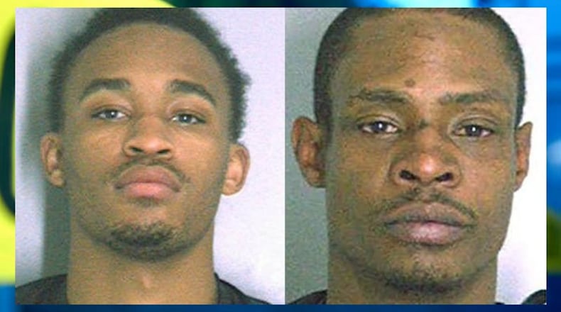 Kevin Clark Jr., 19, and Kevin Clark Sr., 38, were arrested in connection with the shooting death of a laundromat manager in DeKalb County. (Credit: Channel 2 Action News)